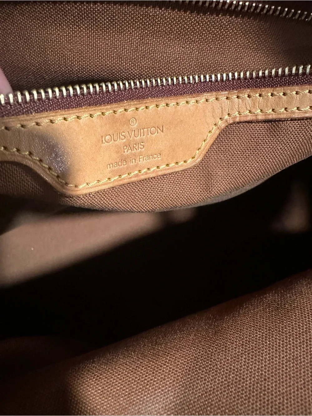Louis Vuitton Monogram Canvas Tote with Tan Vachetta Straps